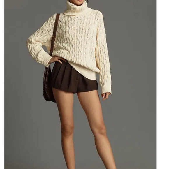 Anthropology Pilcro Cable Knit Turtleneck Sweater NWT Size Small - Picture 3 of 10